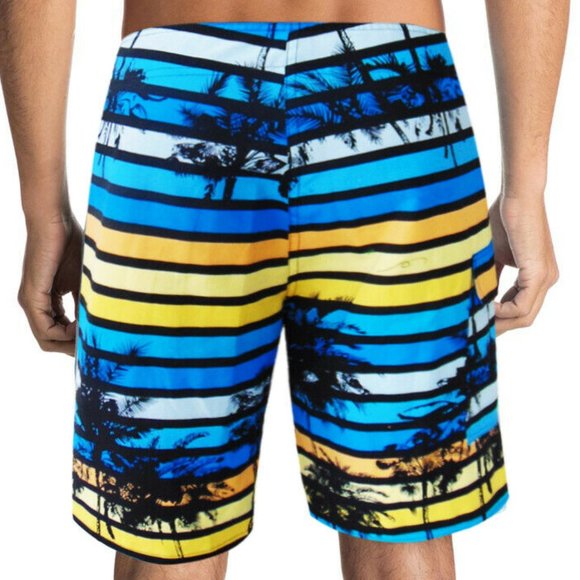 NWT PALMS SUMMER SURF BEACH MEN SWIMWEAR TRUNKS SLIM FIT BOARD SHORTS SIZE S M - Picture 4 of 4